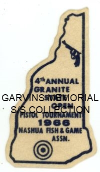 NEW HAMPSHIRE,GRANITE STATE OPEN PISTOL TOURNAMENT 1966 1
